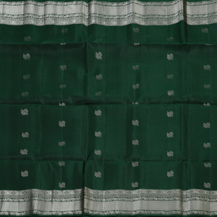 Hayagrivas Bottle Green Handloom Soft Silk Saree KSBE87A6-2