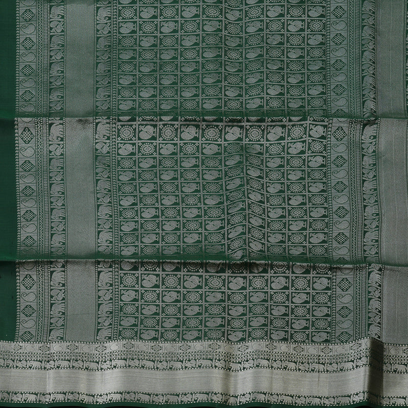 Hayagrivas Bottle Green Handloom Soft Silk Saree KSBE87A6-2