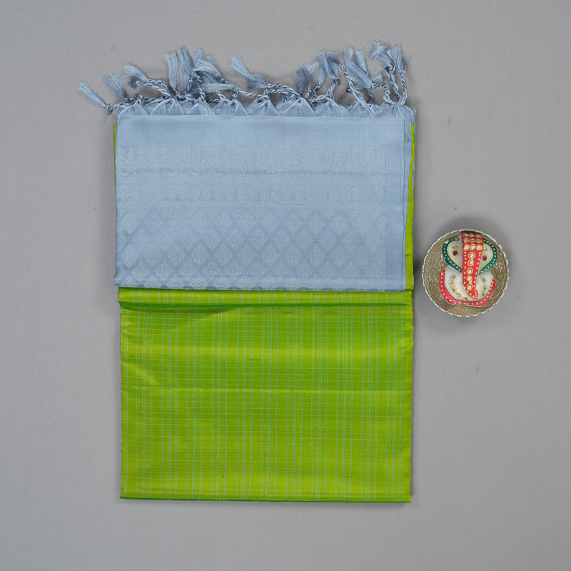 Hayagrivas Fluorescent Green Handloom Soft Silk Saree KSBE87A7-3