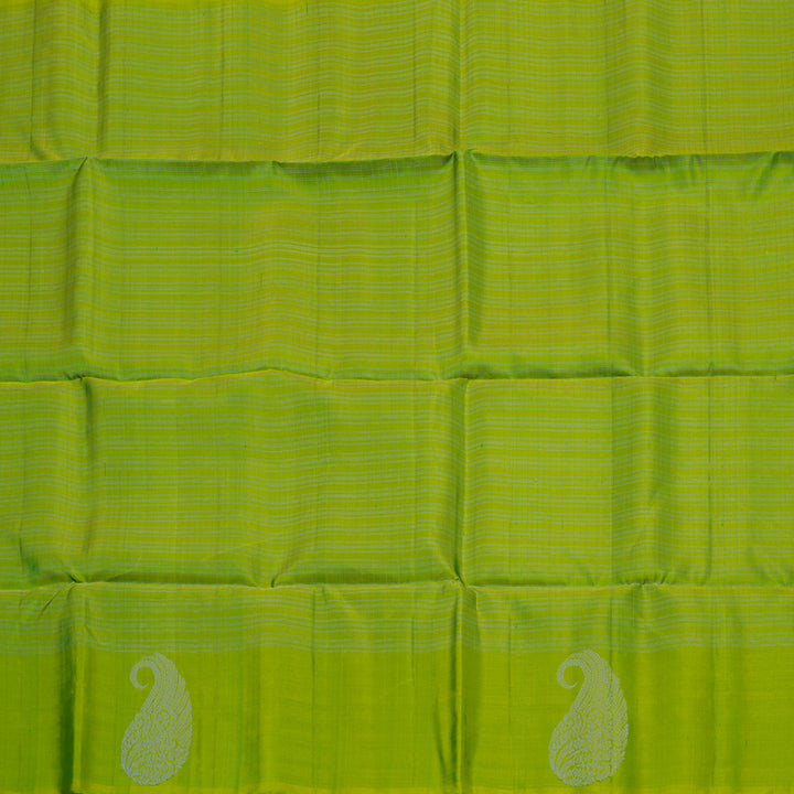 Hayagrivas Fluorescent Green Handloom Soft Silk Saree KSBE87A7-3