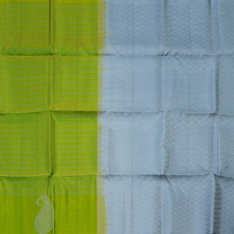Hayagrivas Fluorescent Green Handloom Soft Silk Saree KSBE87A7-3