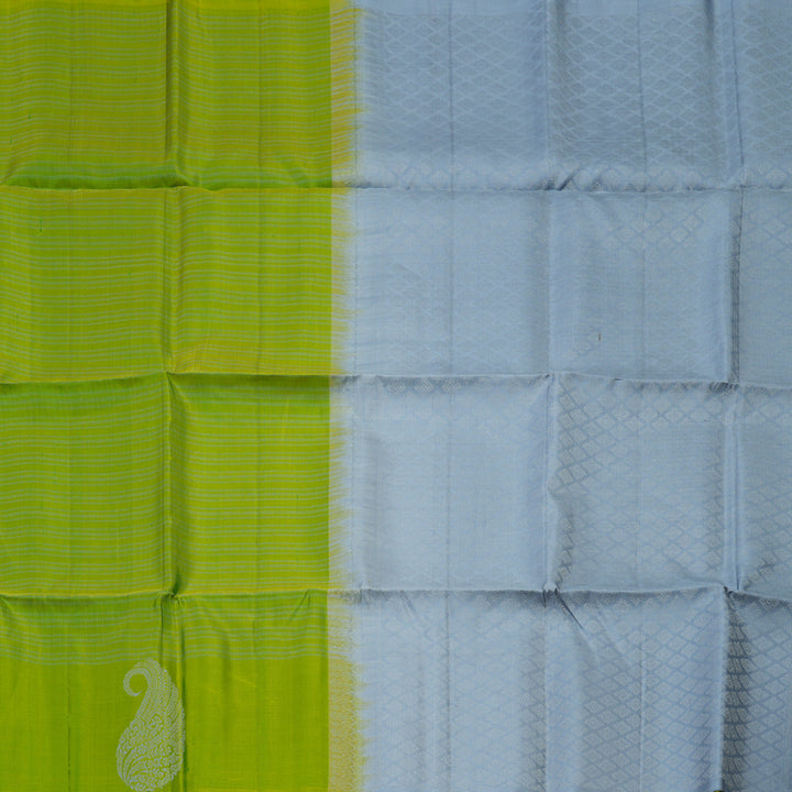 Hayagrivas Fluorescent Green Handloom Soft Silk Saree KSBE87A7-3