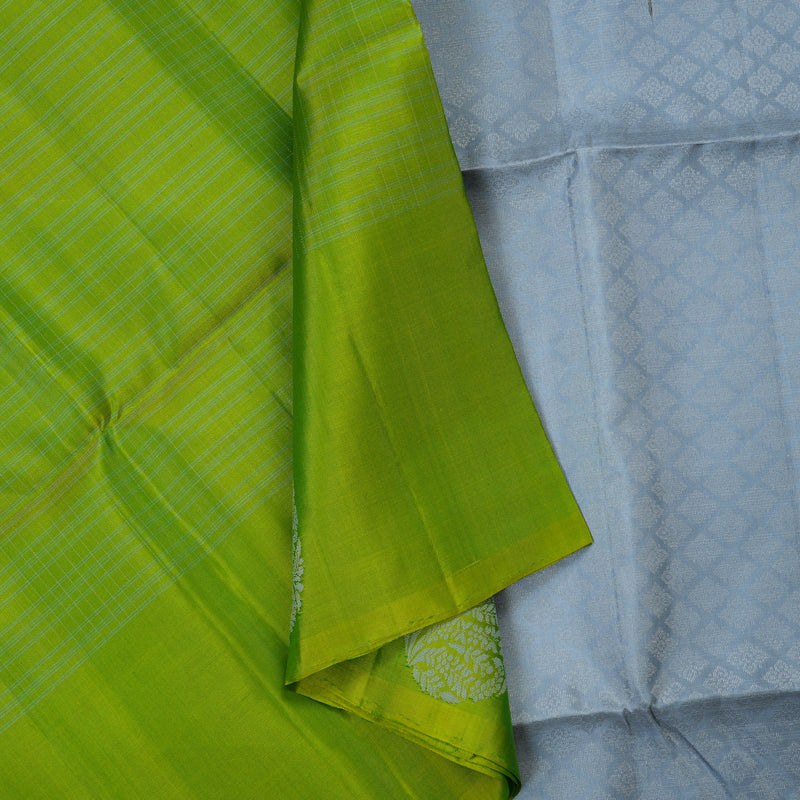 Hayagrivas Fluorescent Green Handloom Soft Silk Saree KSBE87A7-3