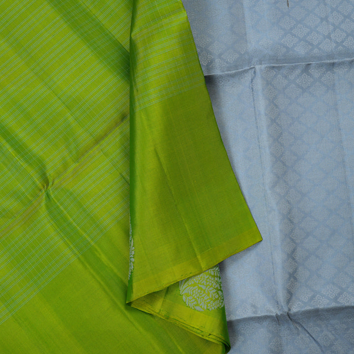 Hayagrivas Fluorescent Green Handloom Soft Silk Saree KSBE87A7-3