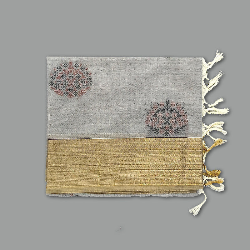 Hayagrivas Grey Pure Cotton Saree KSBE88A4-6