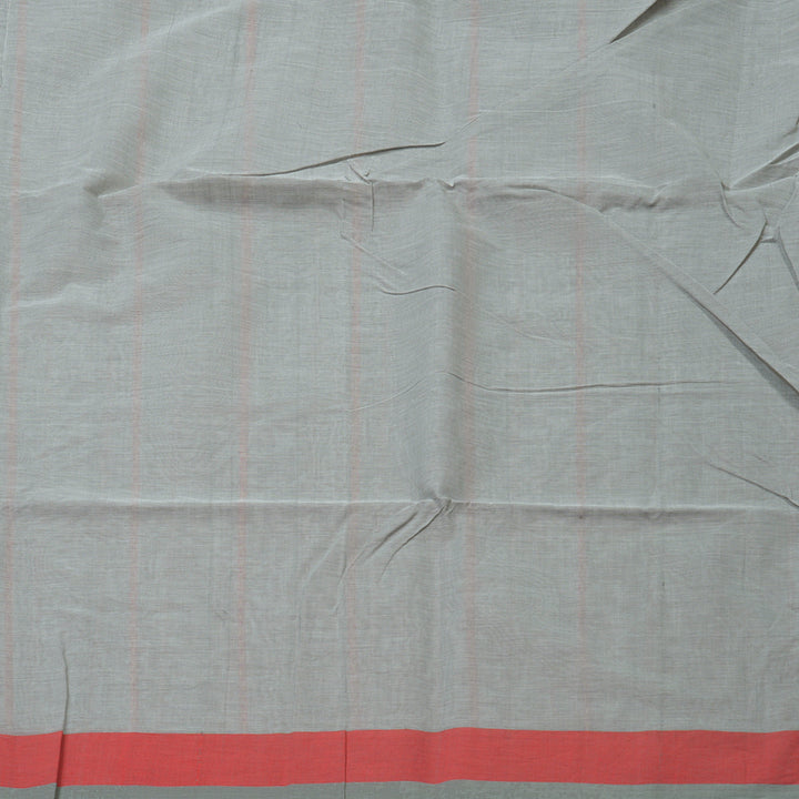 Hayagrivas Light Grey Handloom Cotton Saree KSBE89A2-2
