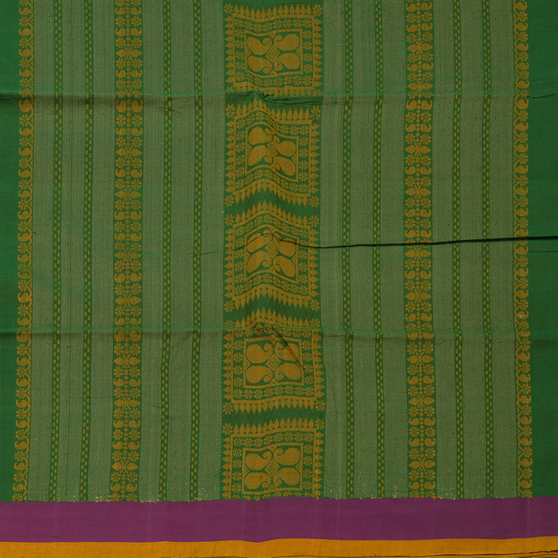 Hayagrivas Green Handloom Cotton Saree KSBE89A2-3