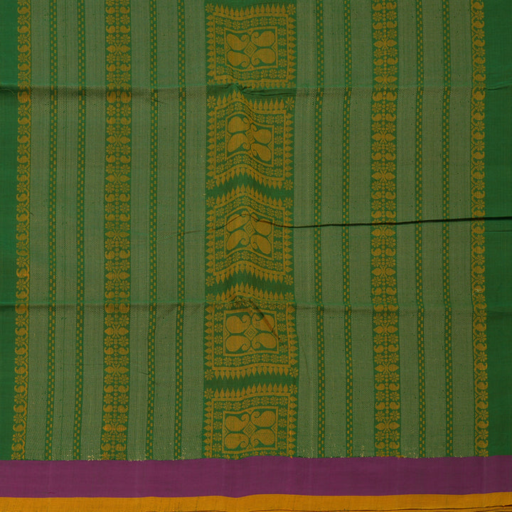 Hayagrivas Green Handloom Cotton Saree KSBE89A2-3