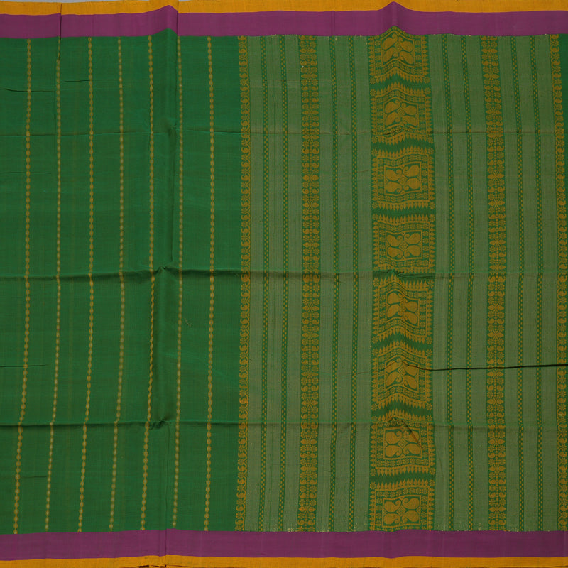 Hayagrivas Green Handloom Cotton Saree KSBE89A2-3