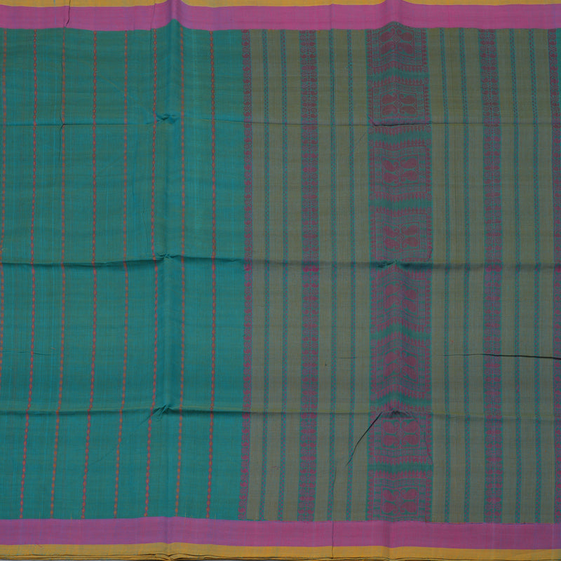 Hayagrivas Cyan Blue Handloom Cotton Saree KSBE89A2-4