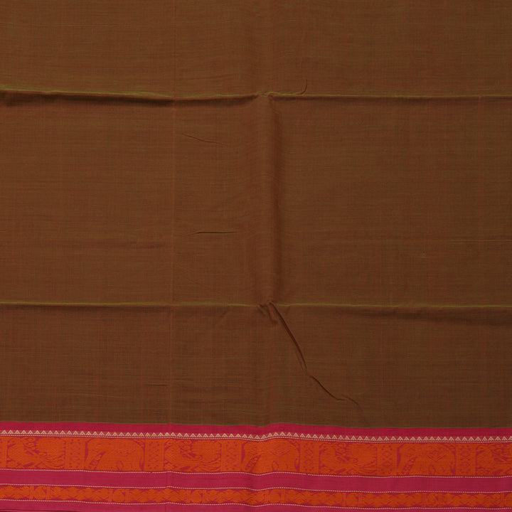 Hayagrivas Rust Handloom Cotton Saree KSBE89A3-2