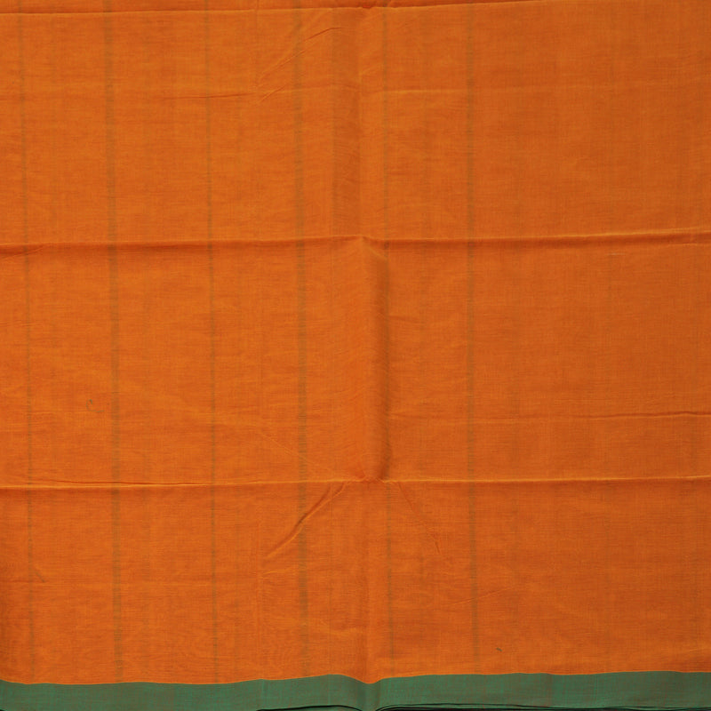 Hayagrivas Turmeric Orange Handloom Cotton Saree KSBE89A4-2
