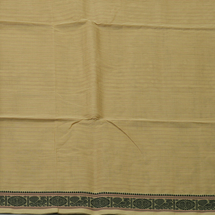 Hayagrivas Khaki Brown Handloom Cotton Saree KSBE89A6-2