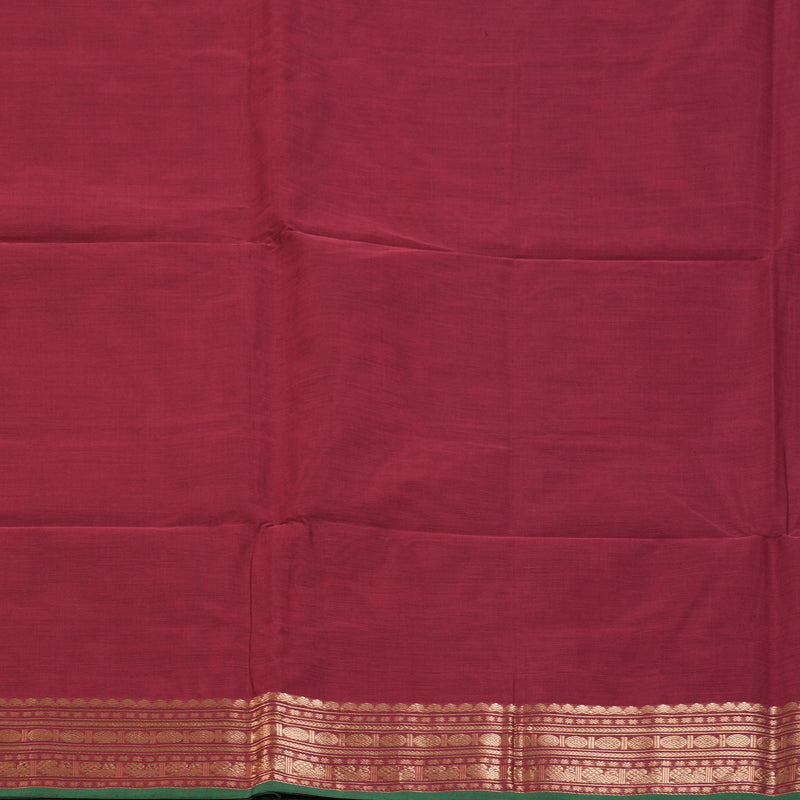 Hayagrivas Maroon Handloom Cotton Saree KSBE89A7-3