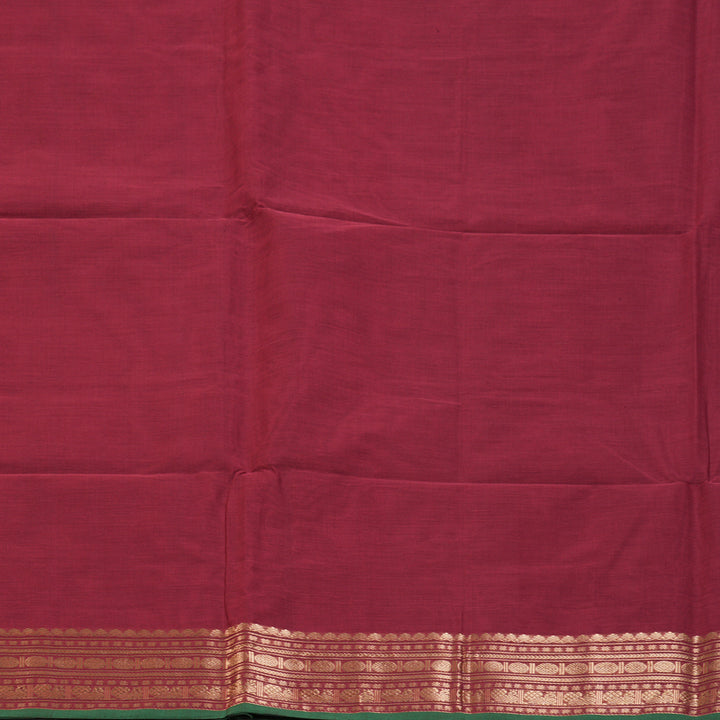 Hayagrivas Maroon Handloom Cotton Saree KSBE89A7-3