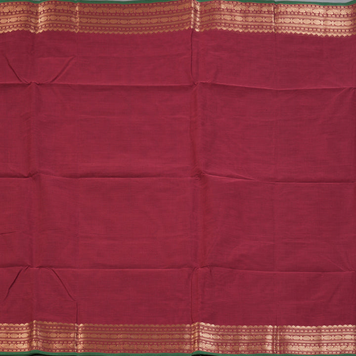 Hayagrivas Maroon Handloom Cotton Saree KSBE89A7-3