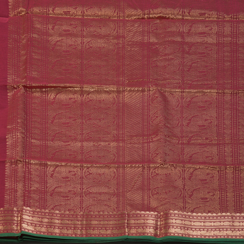 Hayagrivas Maroon Handloom Cotton Saree KSBE89A7-3