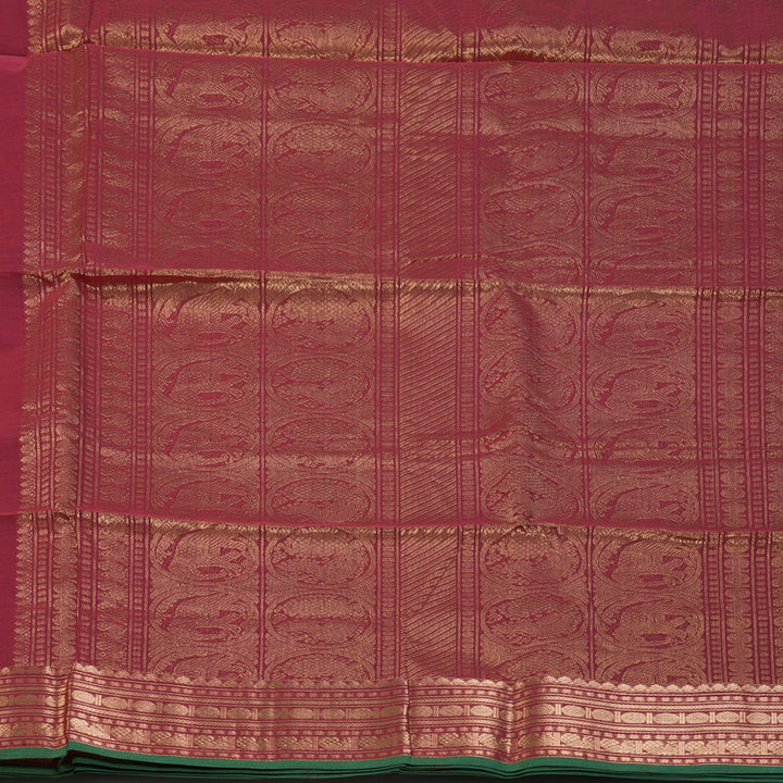 Hayagrivas Maroon Handloom Cotton Saree KSBE89A7-3