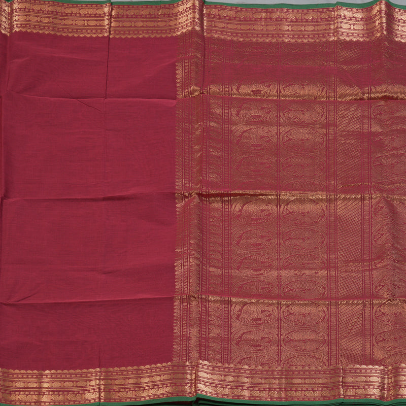 Hayagrivas Maroon Handloom Cotton Saree KSBE89A7-3