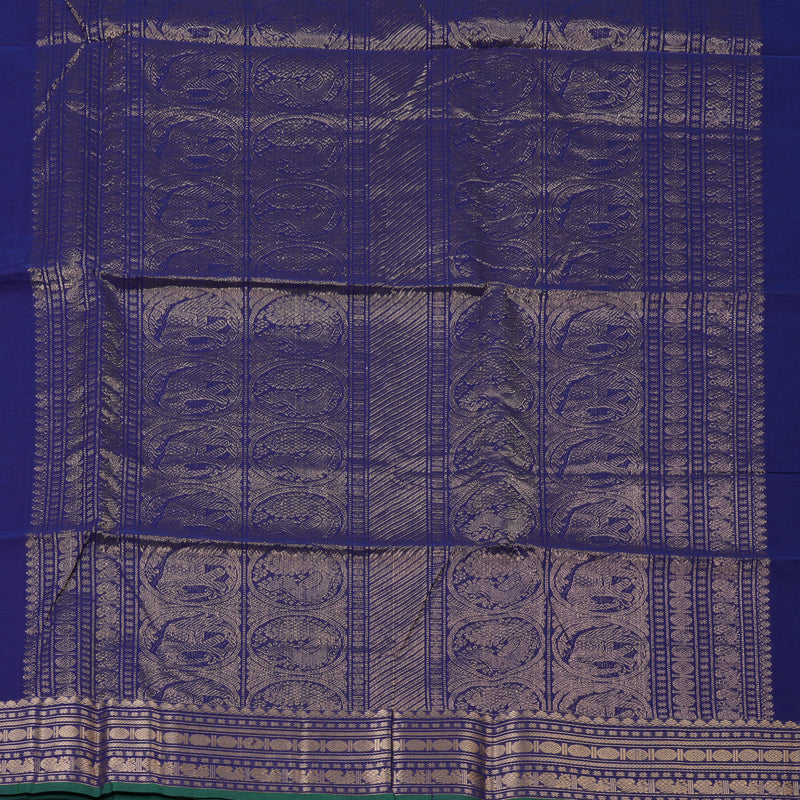Hayagrivas Purplish-Blue Handloom Cotton Saree KSBE89A7-4