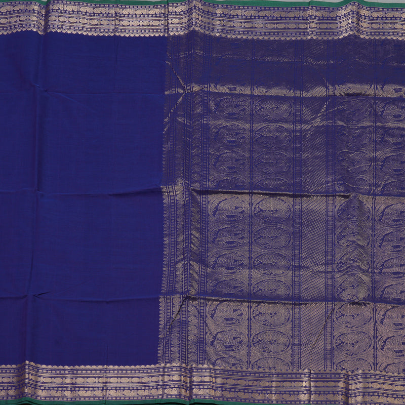 Hayagrivas Purplish-Blue Handloom Cotton Saree KSBE89A7-4