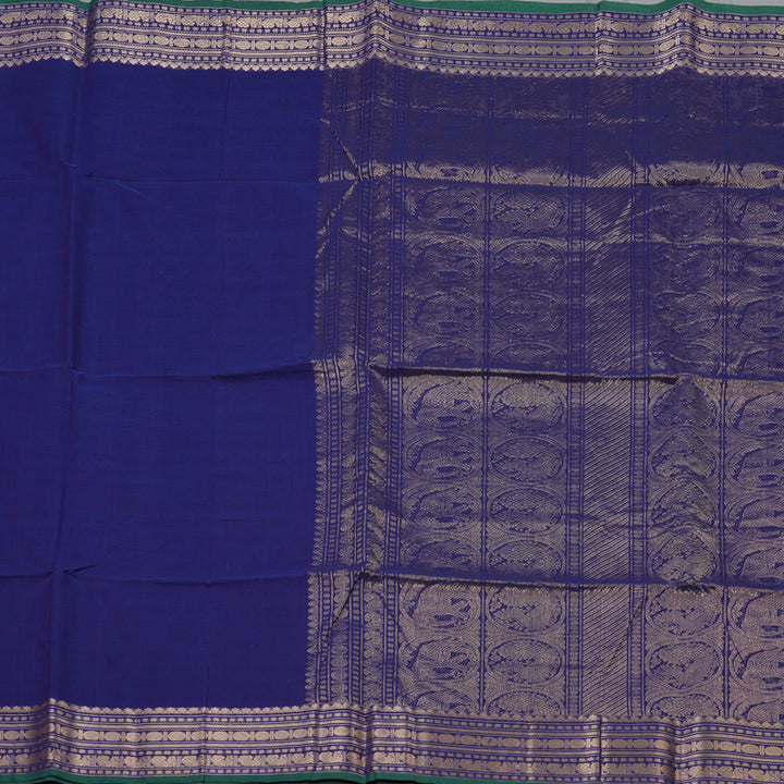 Hayagrivas Purplish-Blue Handloom Cotton Saree KSBE89A7-4