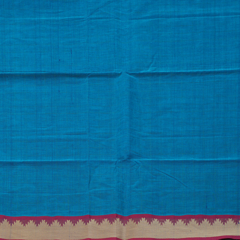 Hayagrivas Aqua Blue Handloom Cotton Saree KSBE90A1-2