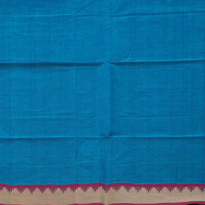 Hayagrivas Aqua Blue Handloom Cotton Saree KSBE90A1-2