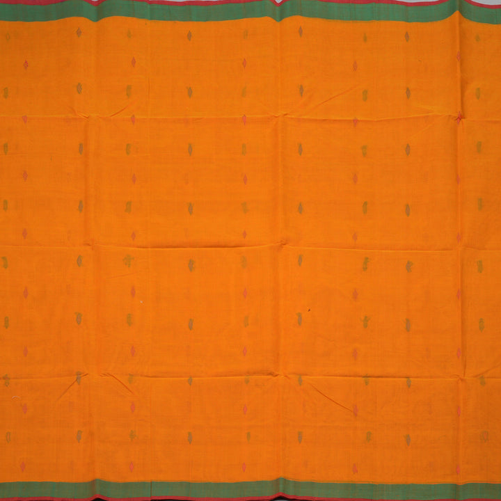 Hayagrivas Orange Handloom Cotton Saree KSBE90A11-2
