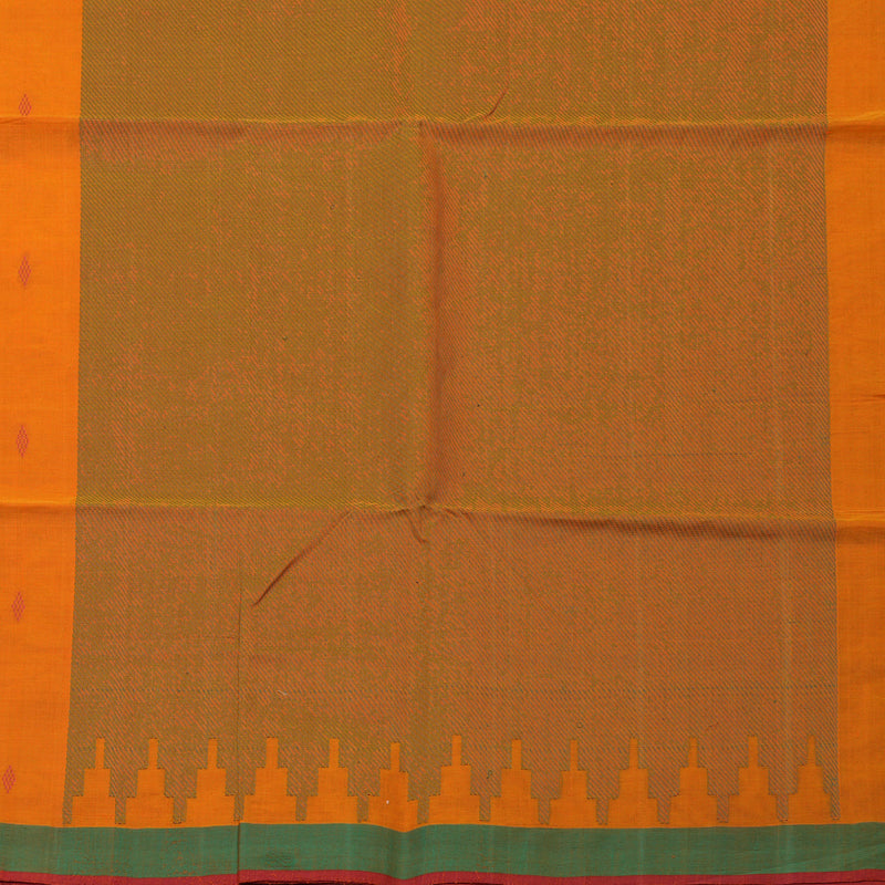 Hayagrivas Orange Handloom Cotton Saree KSBE90A11-2