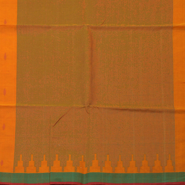 Hayagrivas Orange Handloom Cotton Saree KSBE90A11-2