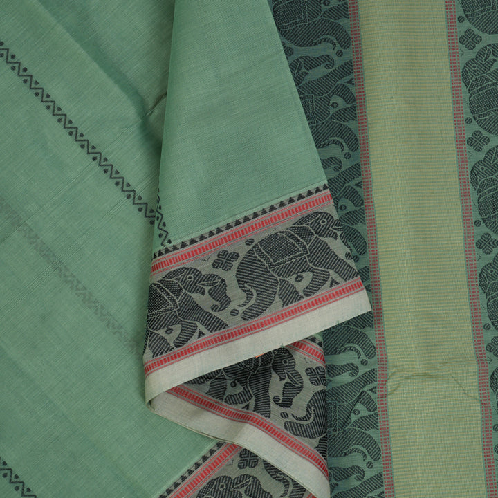 Hayagrivas Pastel Green Handloom Cotton Saree KSBE90A2-2