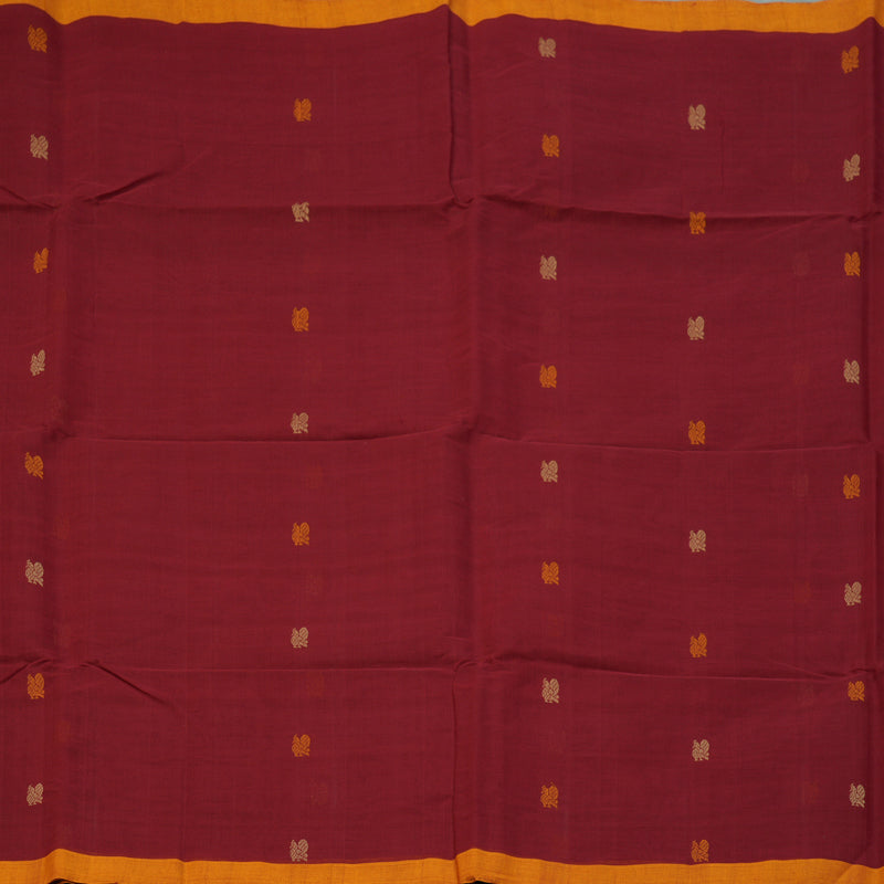 Hayagrivas Maroon Handloom Cotton Saree KSBE90A3-3