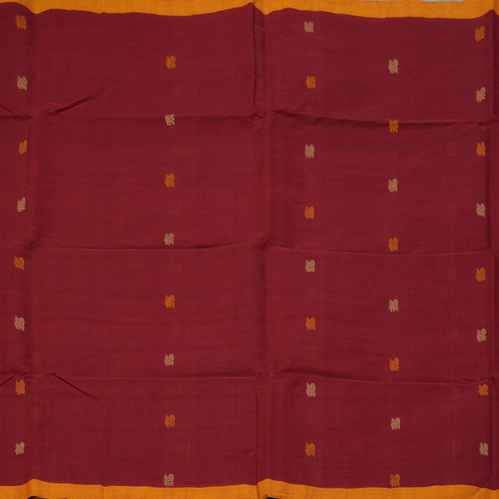 Hayagrivas Maroon Handloom Cotton Saree KSBE90A3-3