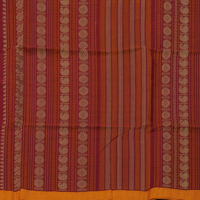 Hayagrivas Maroon Handloom Cotton Saree KSBE90A3-3
