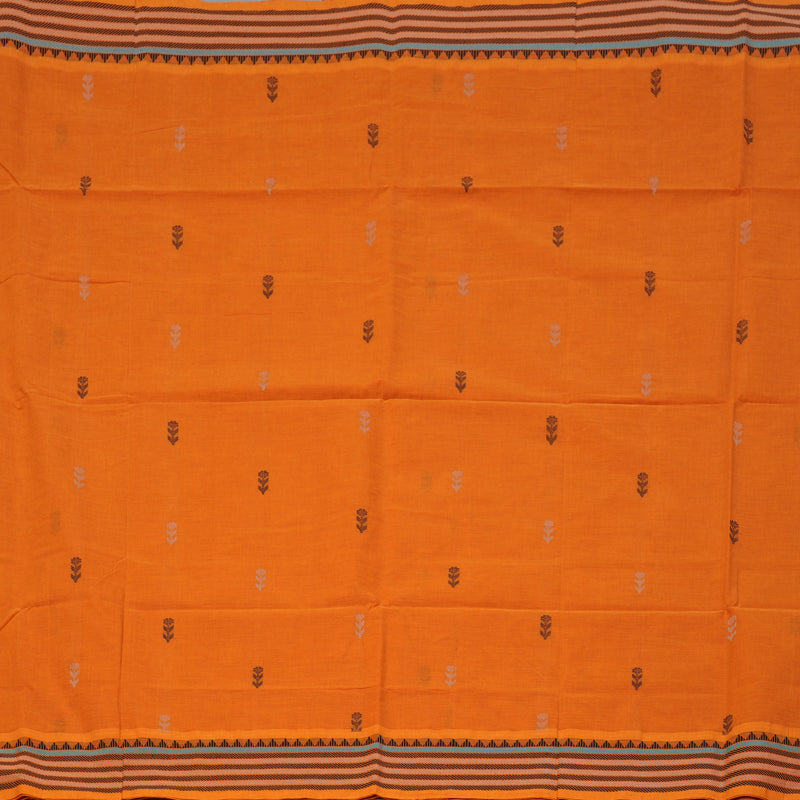 Hayagrivas Orange Handloom Cotton Saree KSBE90A5-5