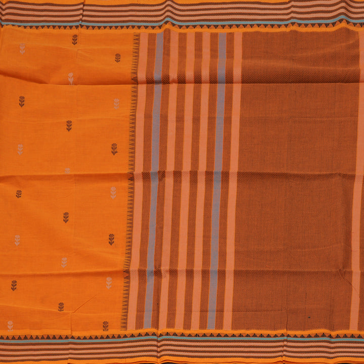 Hayagrivas Orange Handloom Cotton Saree KSBE90A5-5