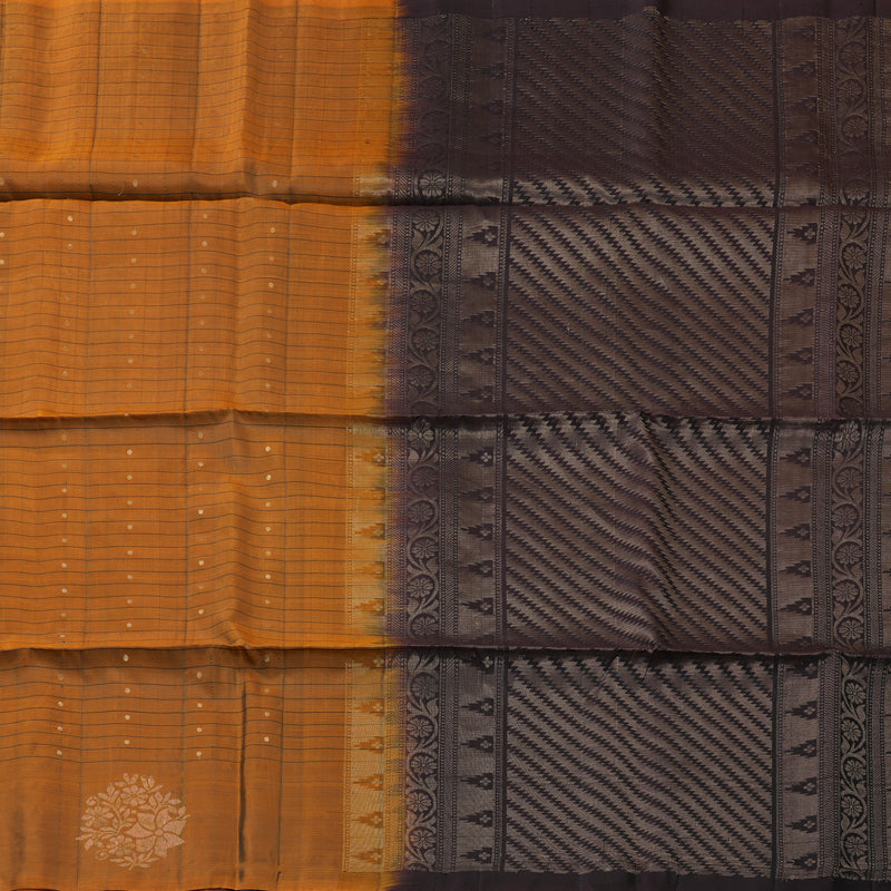 Hayagrivas Rust Orange Handloom Soft Silk Saree KSBE91A6-3