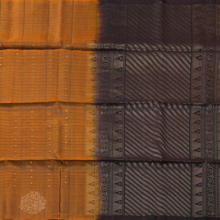 Hayagrivas Rust Orange Handloom Soft Silk Saree KSBE91A6-3