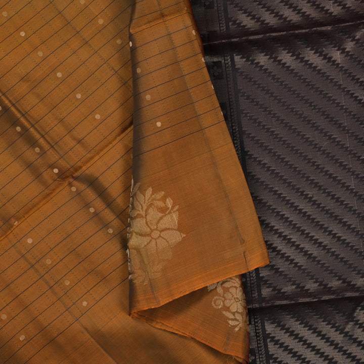 Hayagrivas Rust Orange Handloom Soft Silk Saree KSBE91A6-3