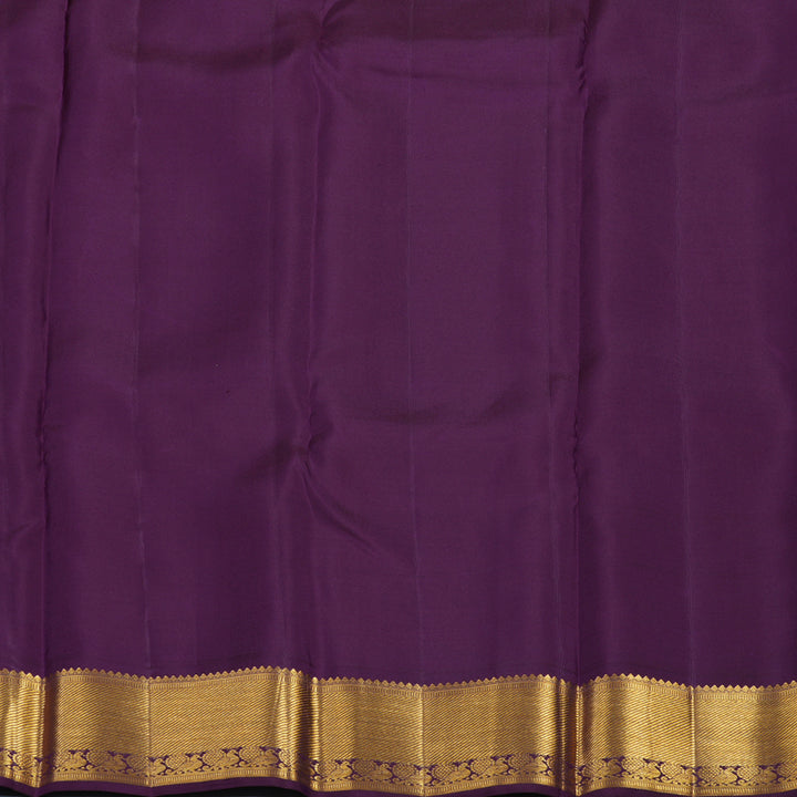 Hayagrivas Handloom Peach Pink Kanjivaram Silk Saree with Purple Border KSBE96A13-6