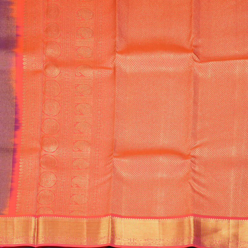 Hayagrivas Handloom Navy Blue & Bottle Green Checks Kanjivaram Silk Saree KSBE96A14-20