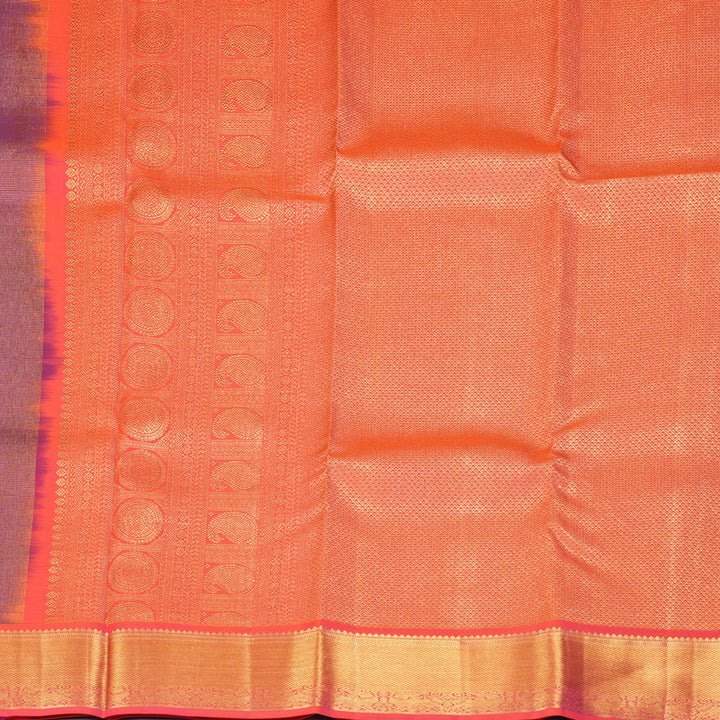 Hayagrivas Handloom Navy Blue & Bottle Green Checks Kanjivaram Silk Saree KSBE96A14-20