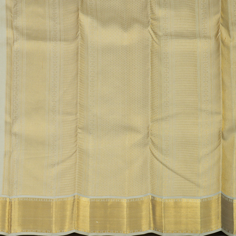 Hayagrivas Handloom Beige Kanjivaram Silk Saree KSBE96A15-1