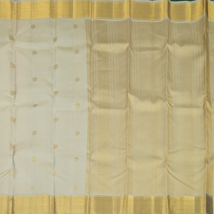 Hayagrivas Handloom Beige Kanjivaram Silk Saree KSBE96A15-1
