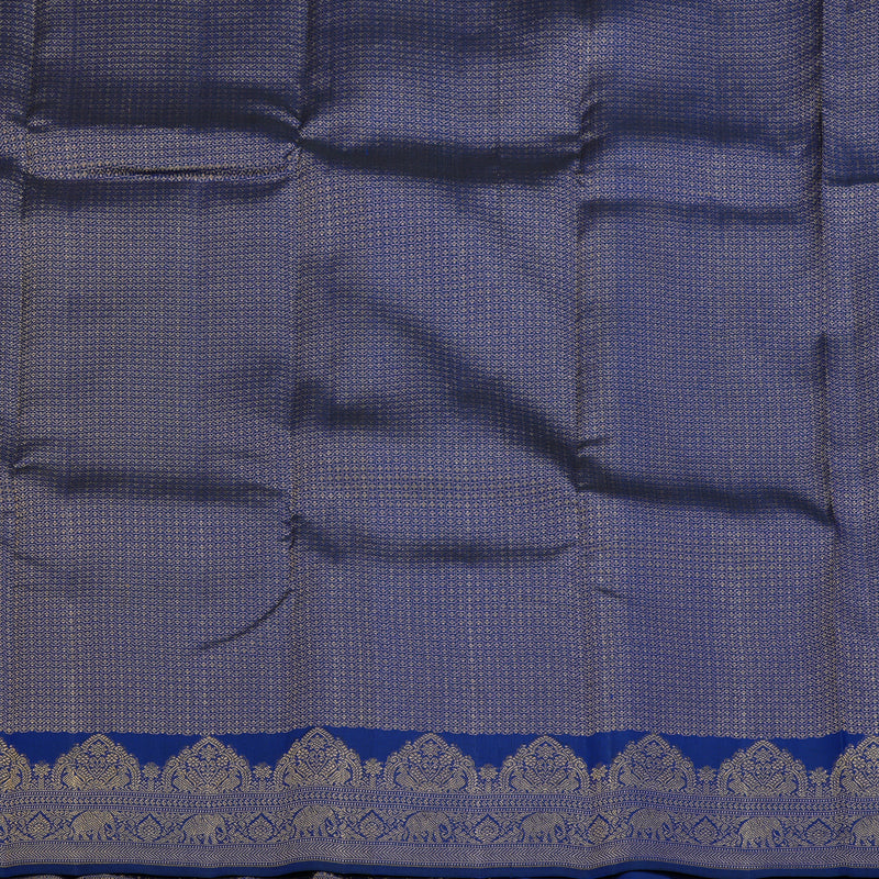 Hayagrivas Handloom Royal Blue Kanjivaram Silk Saree KSBE96A16-13