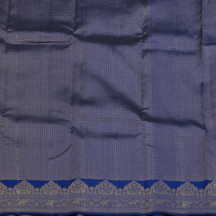 Hayagrivas Handloom Royal Blue Kanjivaram Silk Saree KSBE96A16-13