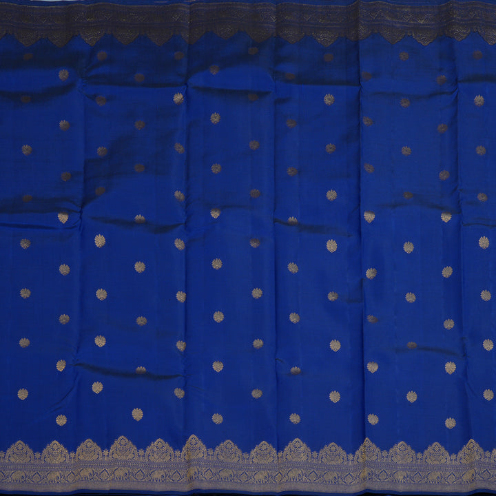 Hayagrivas Handloom Royal Blue Kanjivaram Silk Saree KSBE96A16-13