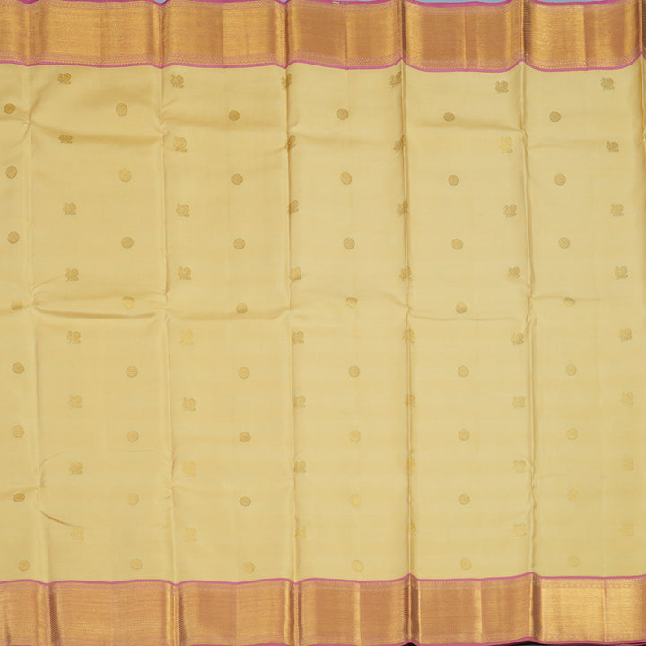 Hayagrivas Handloom Sandal Kanjivaram Silk Saree with Pink Border KSBE96A7-1