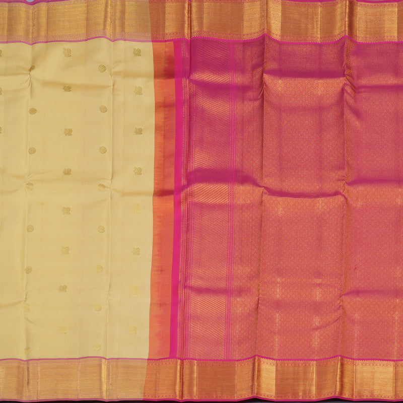 Hayagrivas Handloom Sandal Kanjivaram Silk Saree with Pink Border KSBE96A7-1